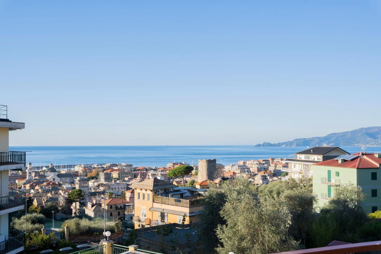 Апартаменты 093 - Casa Panorama, Vista Mare E Vista Portofino, 500 Metri Centro Di Chiavari, Posto Auto Gratis Incluso Экстерьер фото