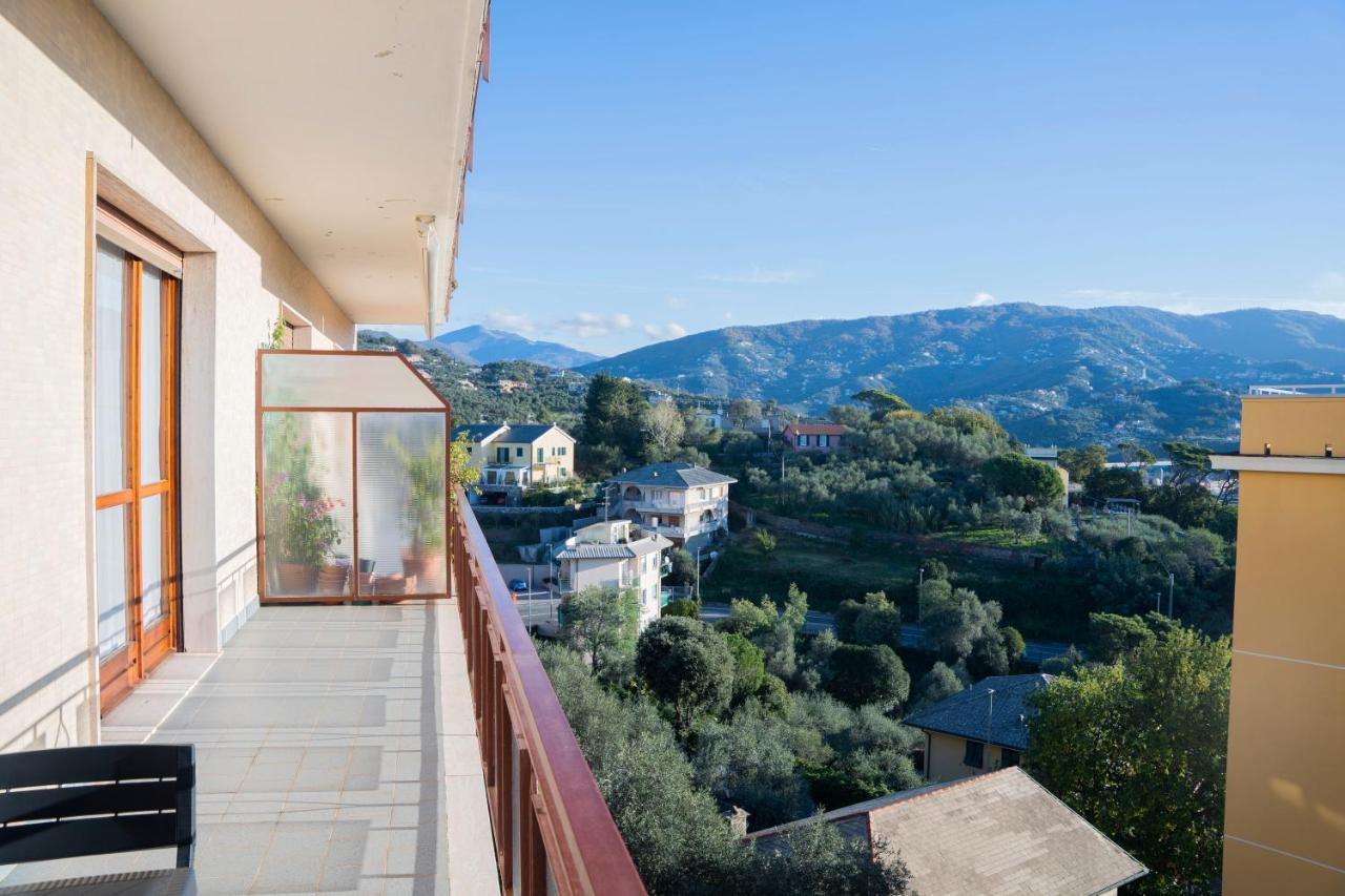 Апартаменты 093 - Casa Panorama, Vista Mare E Vista Portofino, 500 Metri Centro Di Chiavari, Posto Auto Gratis Incluso Экстерьер фото